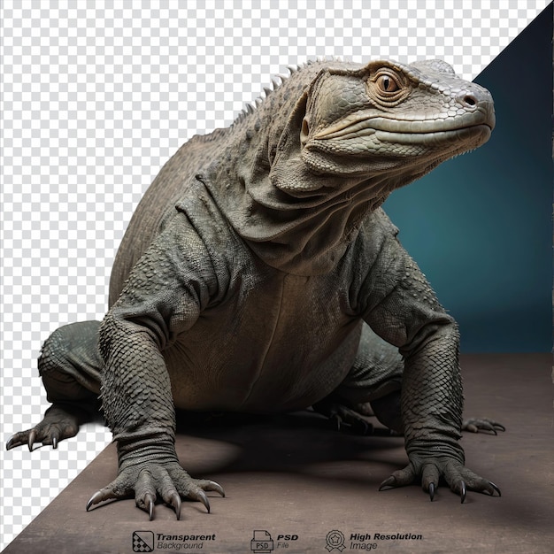 PSD dragão de komodo isolado em fundo transparente