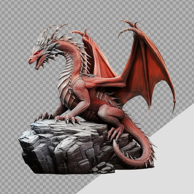 PSD dragão isolado em fundo transparente png