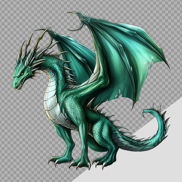 PSD dragón aislado sobre un fondo transparente png