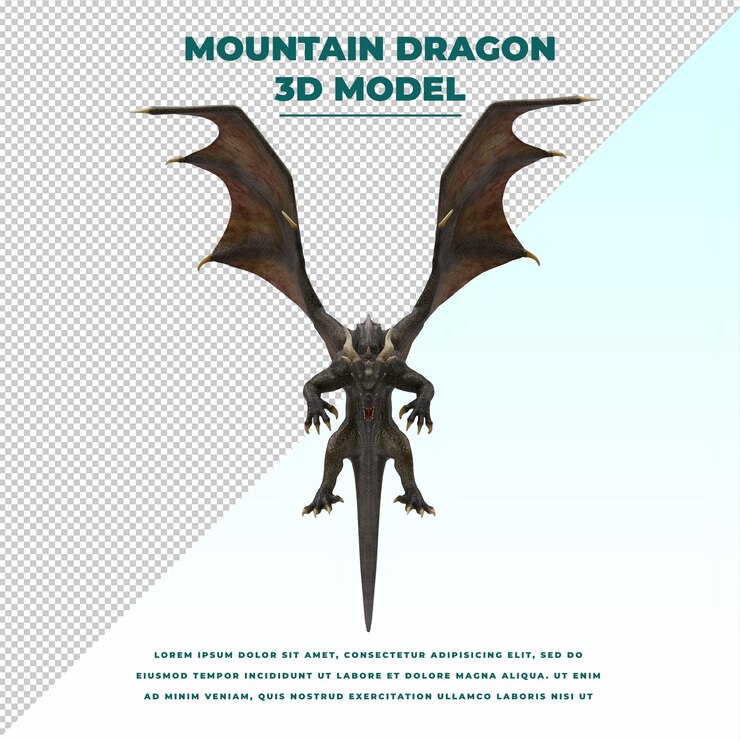 PSD dragón aislado