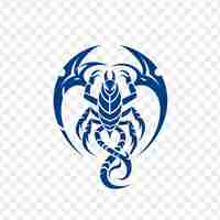PSD un dragon bleu sur un fond blanc