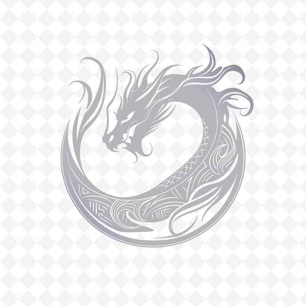 PSD un dragon avec un dragon dessus et un symbole pour un dragon