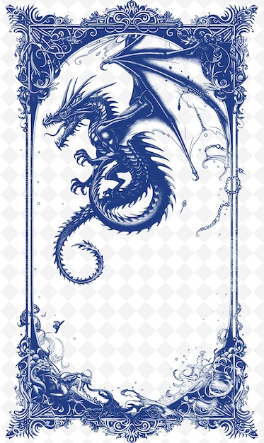 un dragón con un fondo azul y las palabras dragones en él