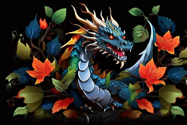 PSD un dragon de style chinois.