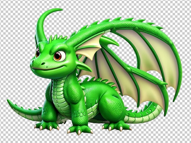 PSD el dragón verde chino 3d.