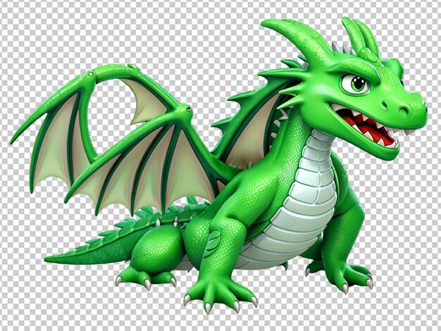 PSD el dragón verde chino 3d.