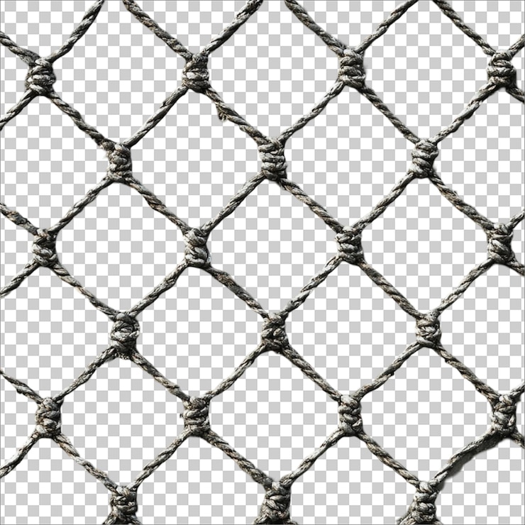 PSD drahtnetz mit einem png-ausschnitt mit loch, isoliert auf durchsichtigem hintergrund