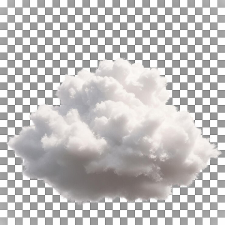 PSD dramática nube cúmulo aislada en un fondo transparente