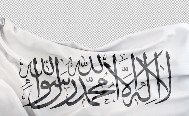 PSD drapeau de l'afghanistan isolé sur fond blanc avec espace de copie au-dessus du rendu 3d