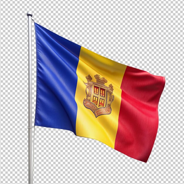 Drapeau D'andorre Sur Un Fond Transparent