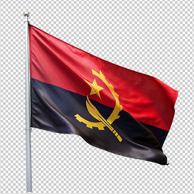 Drapeau De L'angola Sur Un Fond Transparent