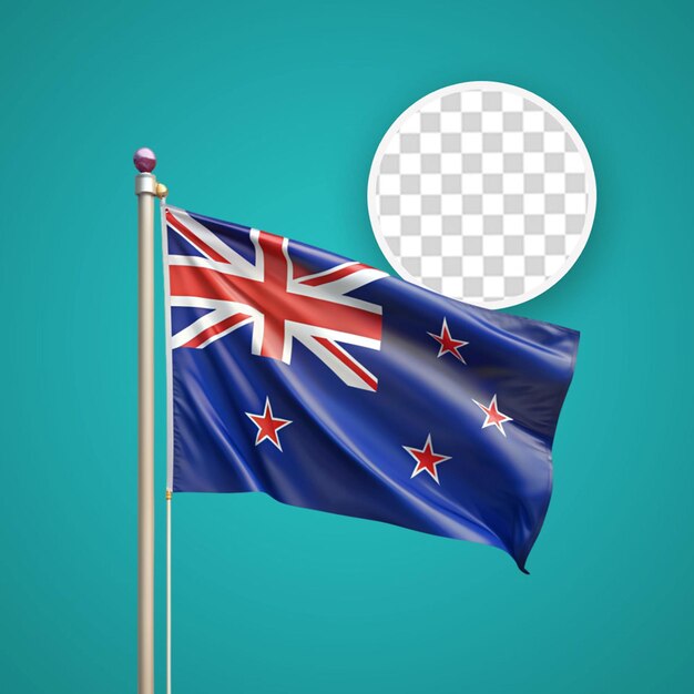 PSD drapeau australien avec un poteau