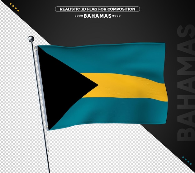 Drapeau Des Bahamas Avec Une Texture Réaliste