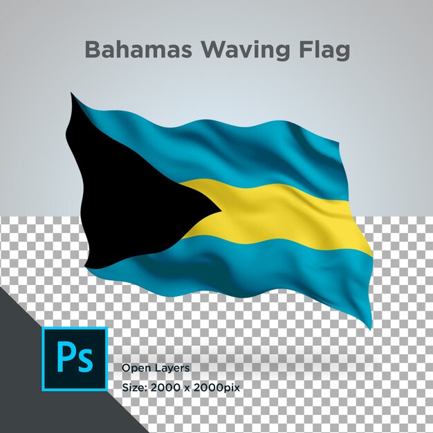PSD le drapeau des bahamas wave psd transparent