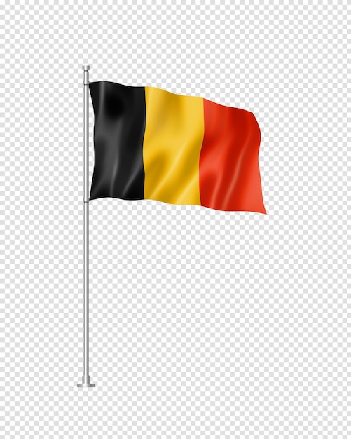 Drapeau belge isolé sur blanc