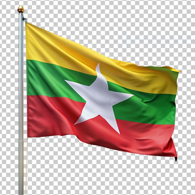 PSD drapeau de la birmanie