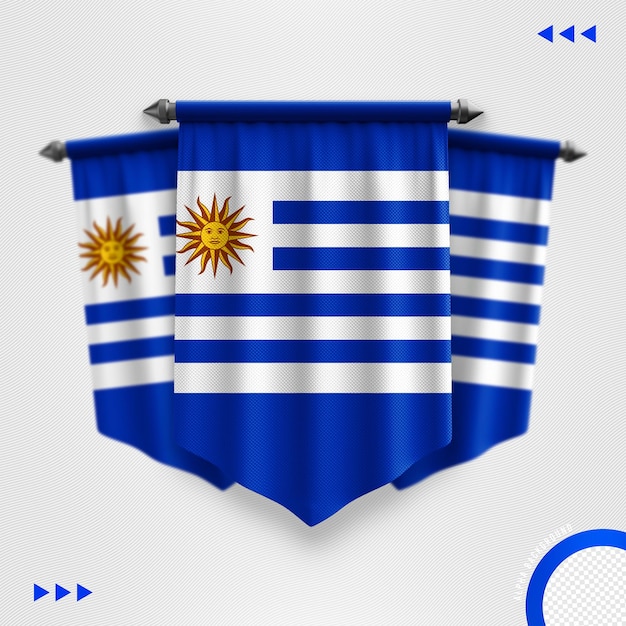 PSD un drapeau bleu et blanc uruguay