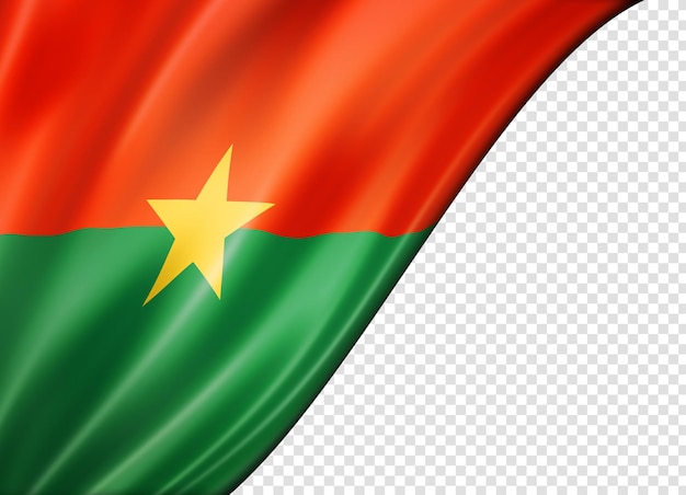 PSD drapeau burkina faso isolé sur bannière blanche