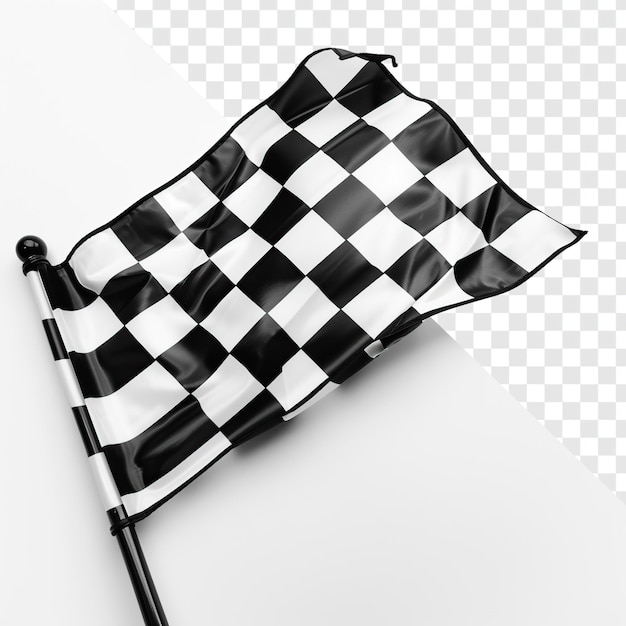 Drapeau à carreaux classique sur fond solide