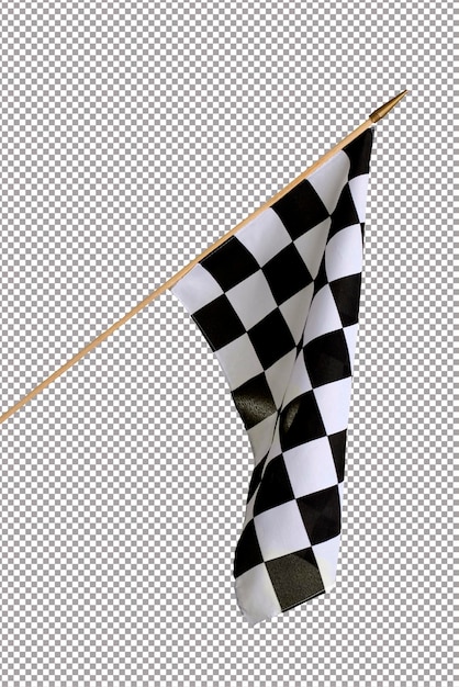 Drapeau à carreaux isolé sur blanc