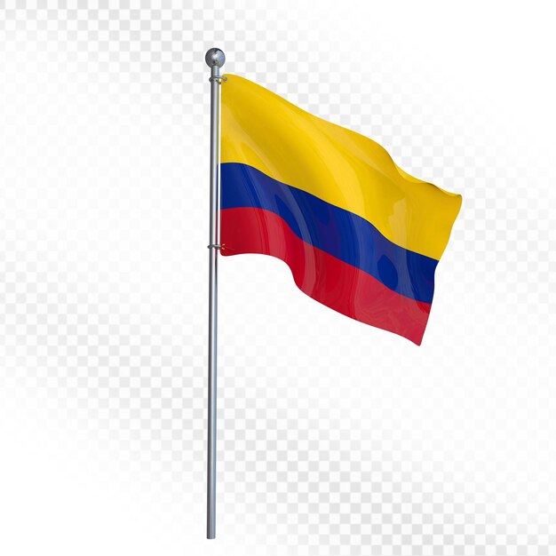 Le drapeau du Belize agitant dans le vent sur un poteau