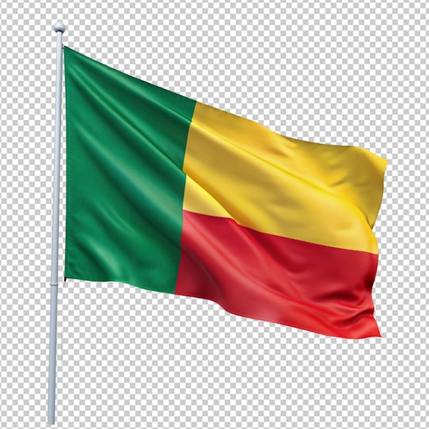 Drapeau Du Bénin Sur Fond Transparent