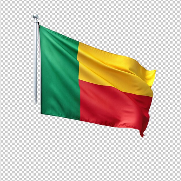 PSD drapeau du bénin sur fond transparent