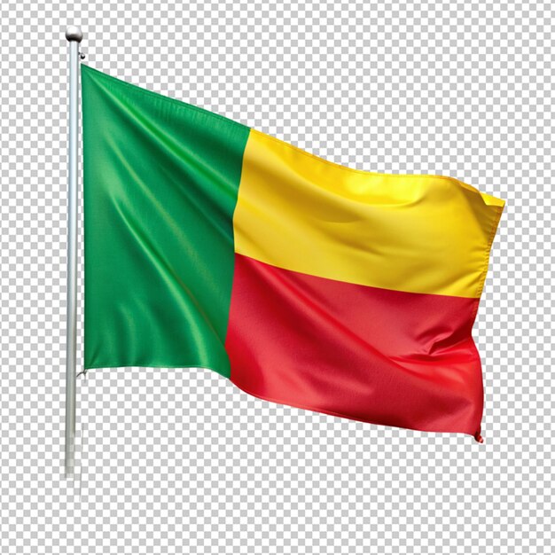 Drapeau Du Bénin Sur Fond Transparent