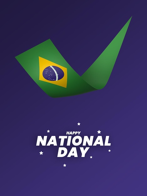 PSD le drapeau du brésil est un élément de conception de la bannière du jour de l'indépendance nationale.