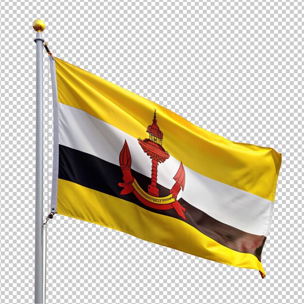 PSD le drapeau du brunei sur un fond transparent