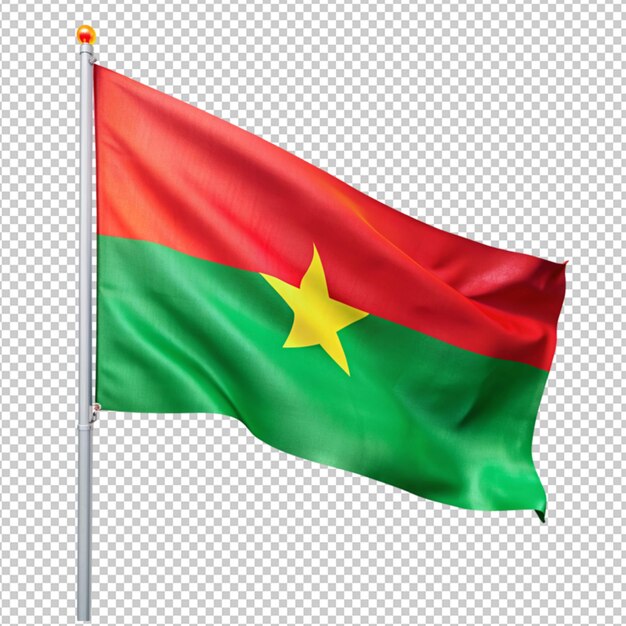 PSD drapeau du burkina sur un fond transparent