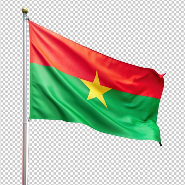 Drapeau Du Burkina Sur Un Fond Transparent