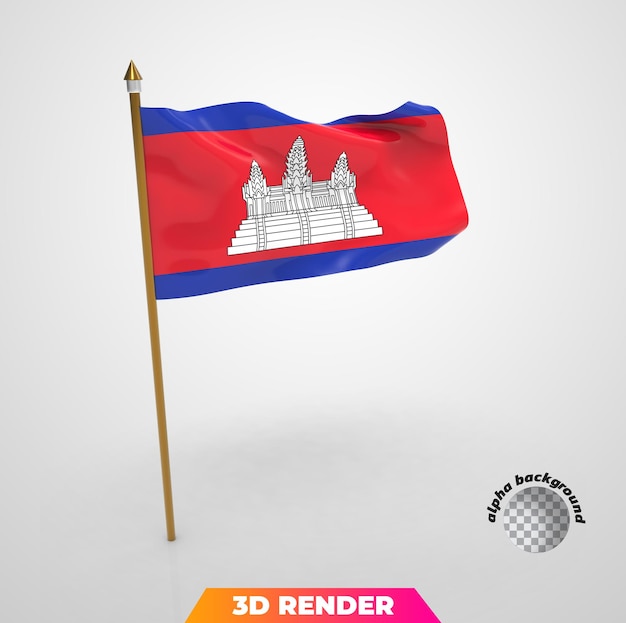 PSD drapeau du cambodge design new style