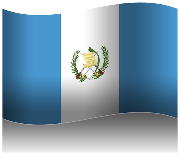 PSD le drapeau du guatemala en 3d