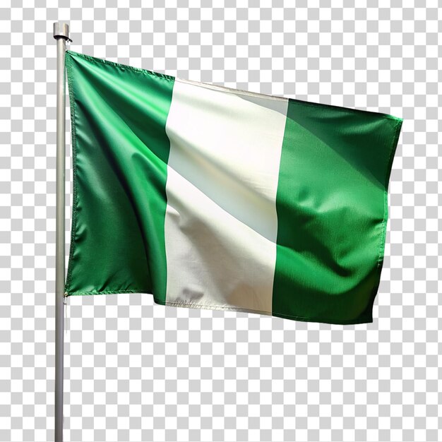 PSD un drapeau du nigeria sur un fond transparent