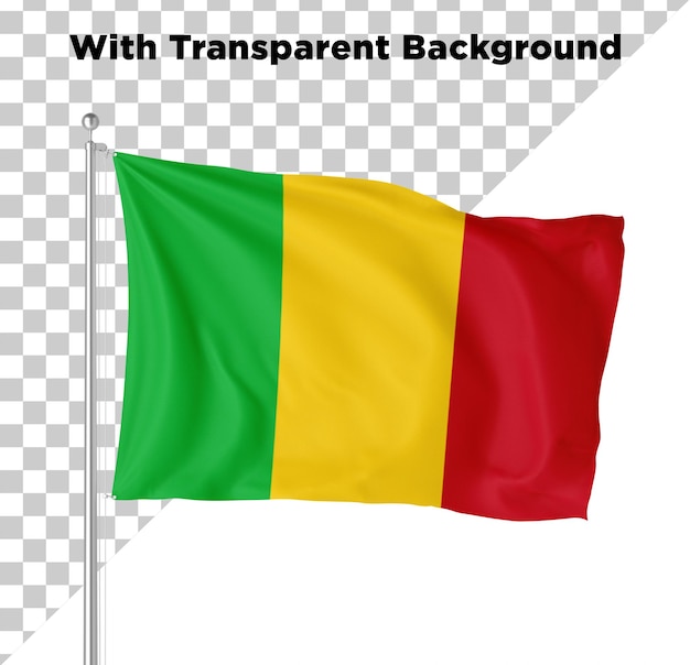 Le drapeau du pays PNG isolé sur un fond transparent