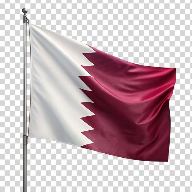 PSD un drapeau du qatar sur un fond transparent