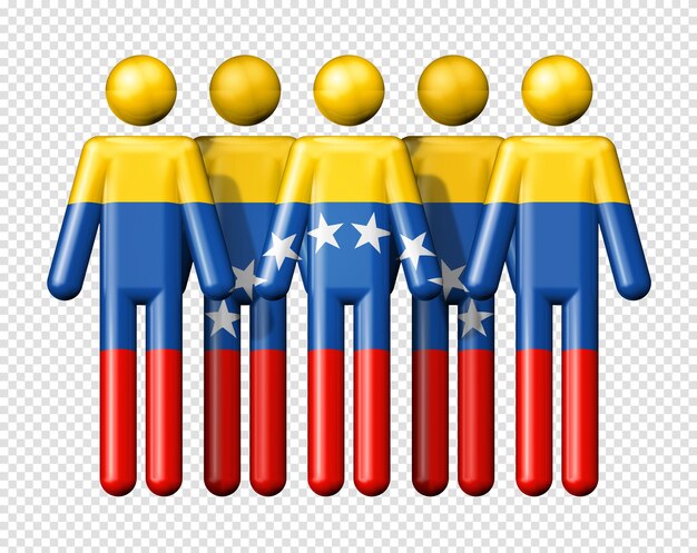 Drapeau Du Venezuela Sur Stick Figure