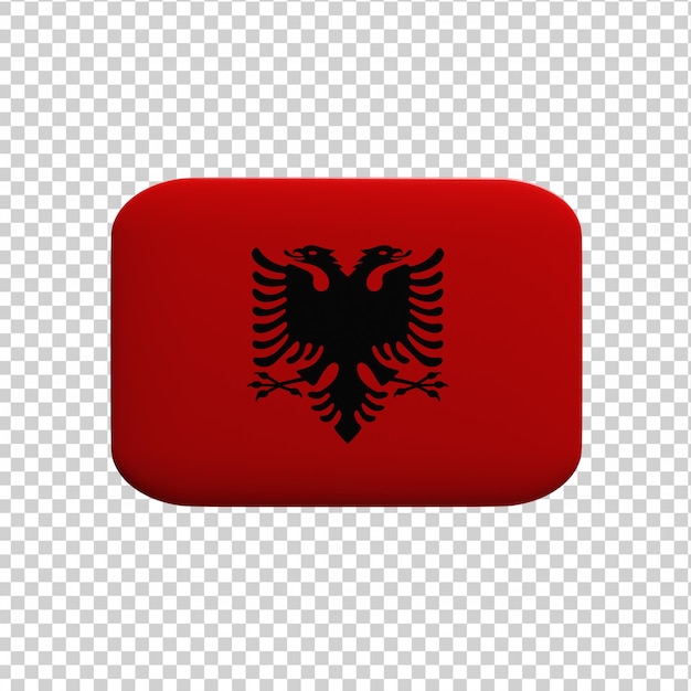 Drapeau entièrement isolé en rendu 3D