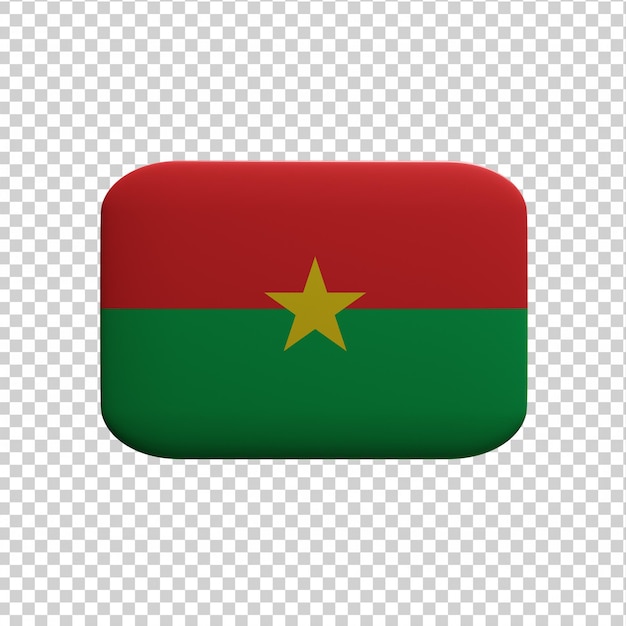 PSD drapeau entièrement isolé en rendu 3d