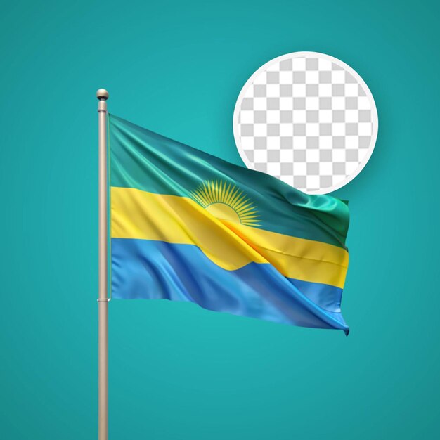 PSD drapeau de l'état brésilien 3d réaliste rondônia brésil