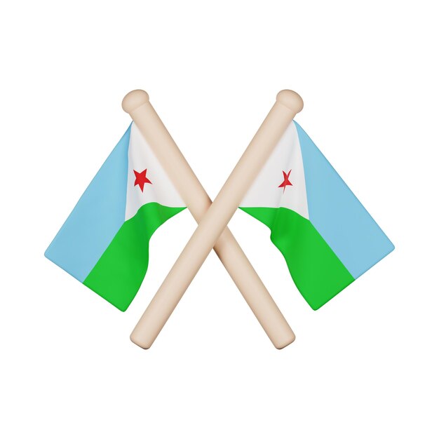 PSD drapeau des états du djibouti