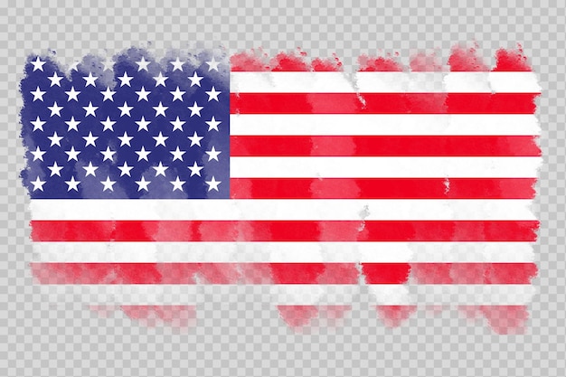 drapeau des États-Unis d'Amérique fond transparent drapeau brush élément de modèle de conception