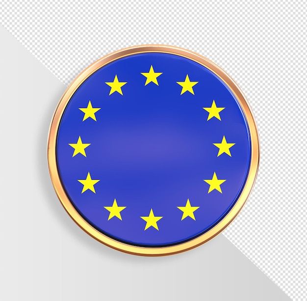PSD drapeau de l'europe dans un cadre rond