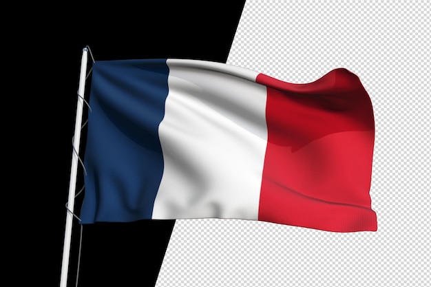 Drapeau de la France isolé transparent png