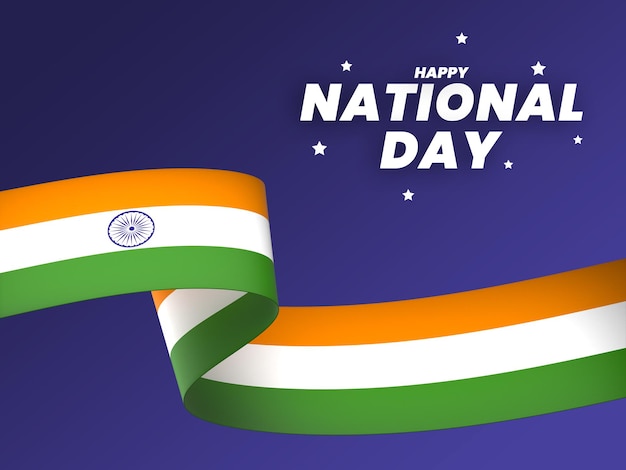 Le drapeau de l'Inde est un élément de conception de la bannière du jour de l'indépendance nationale.