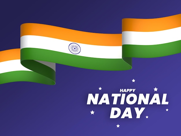 Le drapeau de l'Inde est un élément de conception de la bannière du jour de l'indépendance nationale.