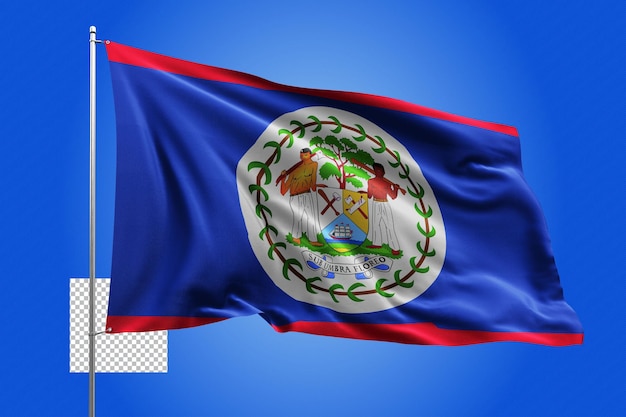 Drapeau international pays réaliste 3d vecteur transparent indépendance battant mât de drapeau