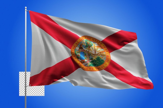 Drapeau international pays réaliste 3d vecteur transparent indépendance battant mât de drapeau