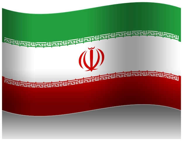 PSD le drapeau de l'iran en 3d